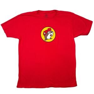 BUC-EE'S Unisex L Red Graphic Cotton T-Shirt